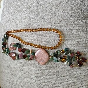 Gemstone Chip Lariat Necklace